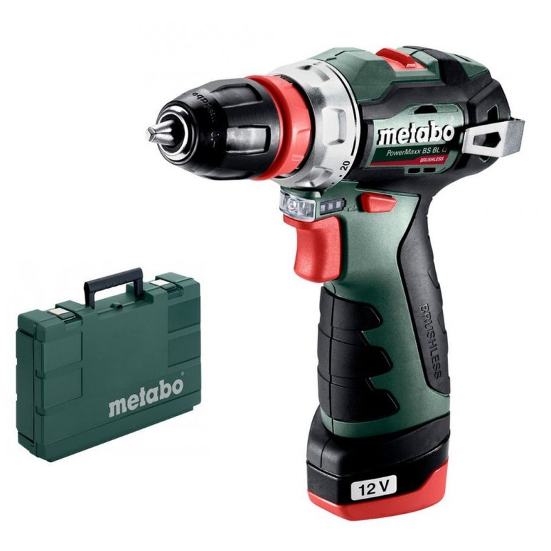 Metabo 601749500 Powermaxx BS BL Q Aku vrtací šroubovák 12V 2X2 Ah, Kufr