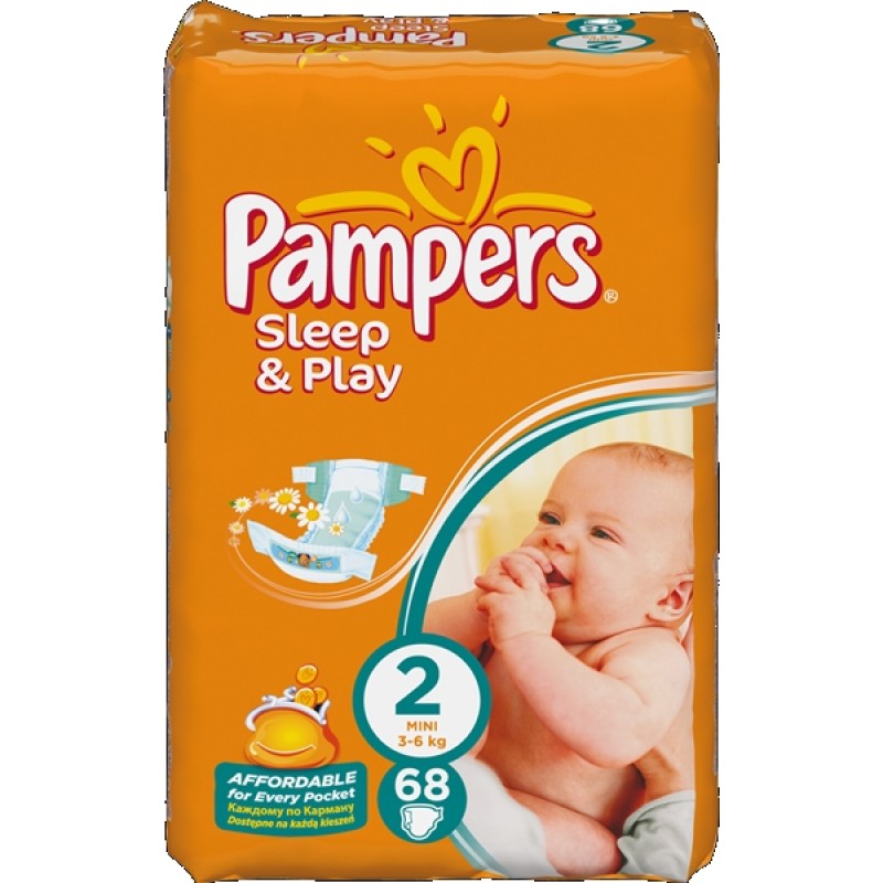 PAMPERS Sleep&Play Mini Dětské plenky 3-6kg 68ks