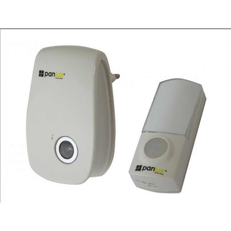 PANLUX ZVONEK bezdrátový 32melodií, bílý s transparentními komponenty H-228/T