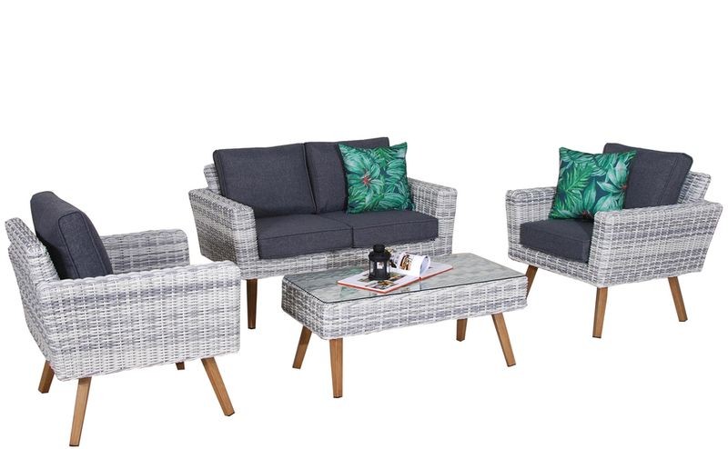 Zahradní souprava PHOENIX šedá/krémová 1090