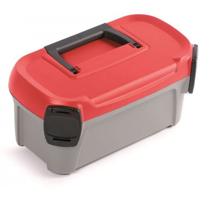 Prosperplast LINE Plastový kufr na nářadí, 328x178x160mm, červená/šedá NU320