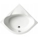 POLYSAN SELMA sprchová vanička čtvrtkruhová 90x90x30cm, R55, hluboká, bílá s podstavcem