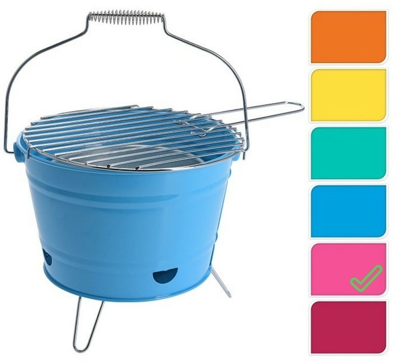 ProGarden BBQ Party Bucket gril přenosný, 27 cm, růžová KO-Y64950310ruzo