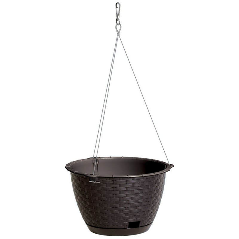 PROSPERPLAST RATOLLA ROUND W Květináč závěsný 21,7 cm, umbra DRLW215S PROSPERPLAST RATOLLA ROUND W Květináč závěsný 21,7 cm, umbra DRLW215S