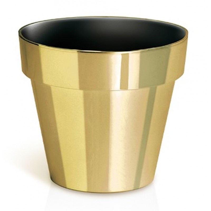 Květináč CUBE CHROME GOLD 14 cm, 1,2l, zlatá DGC140G Květináč CUBE CHROME GOLD 14 cm, 1,2l, zlatá DGC140G