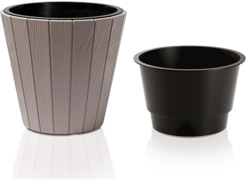 Prosperplast WOODE květináč 34,8x32,5cm mocca DBWO350