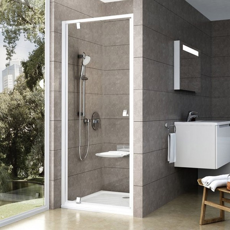 RAVAK PIVOT PDOP1-80 sprchové dveře otočné, satin/satin Transparent 03G40U00Z1 RAVAK PIVOT PDOP1-80 sprchové dveře otočné, satin/satin Transparent 03G40U00Z1