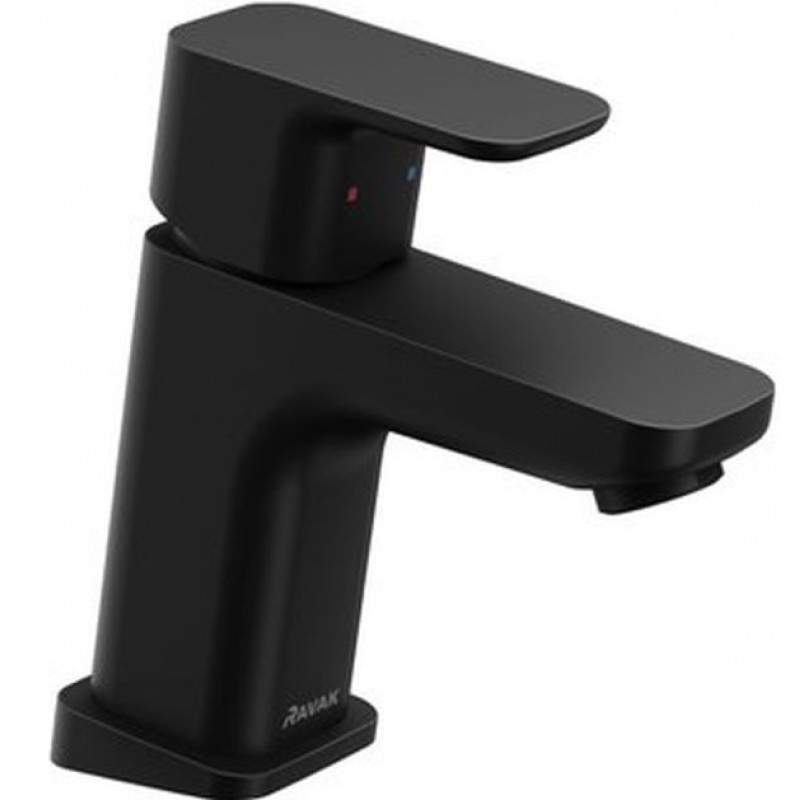 RAVAK 10° FREE BLACK TD F 012.20 Umyvadlová stojánková baterie bez výpustí, 145 mm X070148