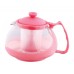KAISERHOFF Konvice na čaj sklo/plast 750 ml, růžová RB-3026ruzo