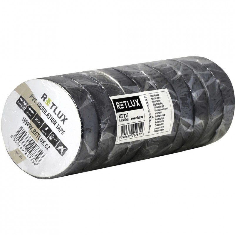 RETLUX RIT 217 izolační páska 10ks 0,13x19x20 černá 50003301 RETLUX RIT 217 izolační páska 10ks 0,13x19x20 černá 50003301