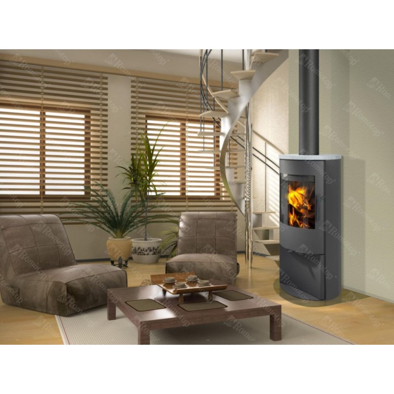 Romotop Alpera E05 krbová kamna, plech, kámen