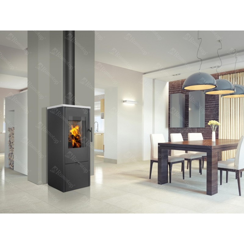 Romotop Alpera F04 krbová kamna, plech, keramika