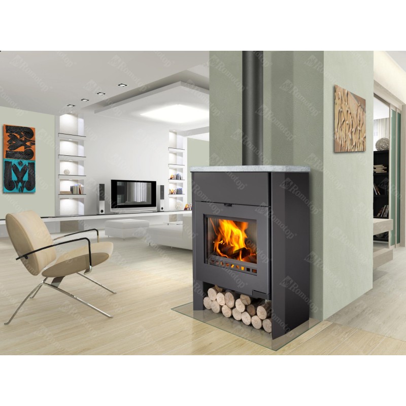 Romotop Riano 03 W krbová kamna, kámen, s teplovodním výměníkem