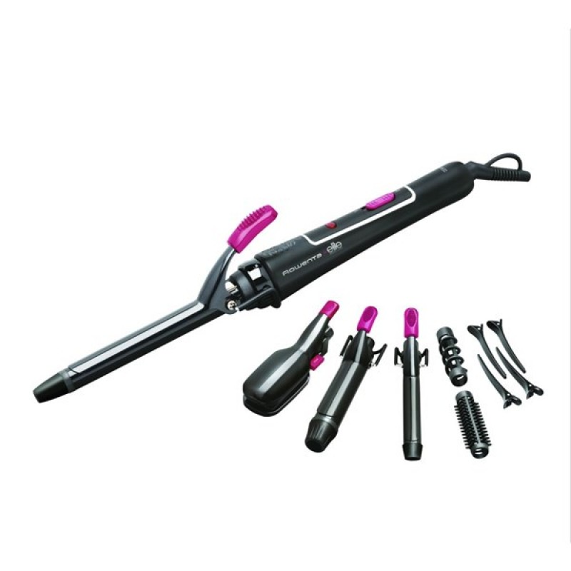 ROWENTA Multi Styler Unlimited looks kulmy a kartáče černá/růžová CF4132D0 ROWENTA Multi Styler Unlimited looks kulmy a kartáče černá/růžová CF4132D0