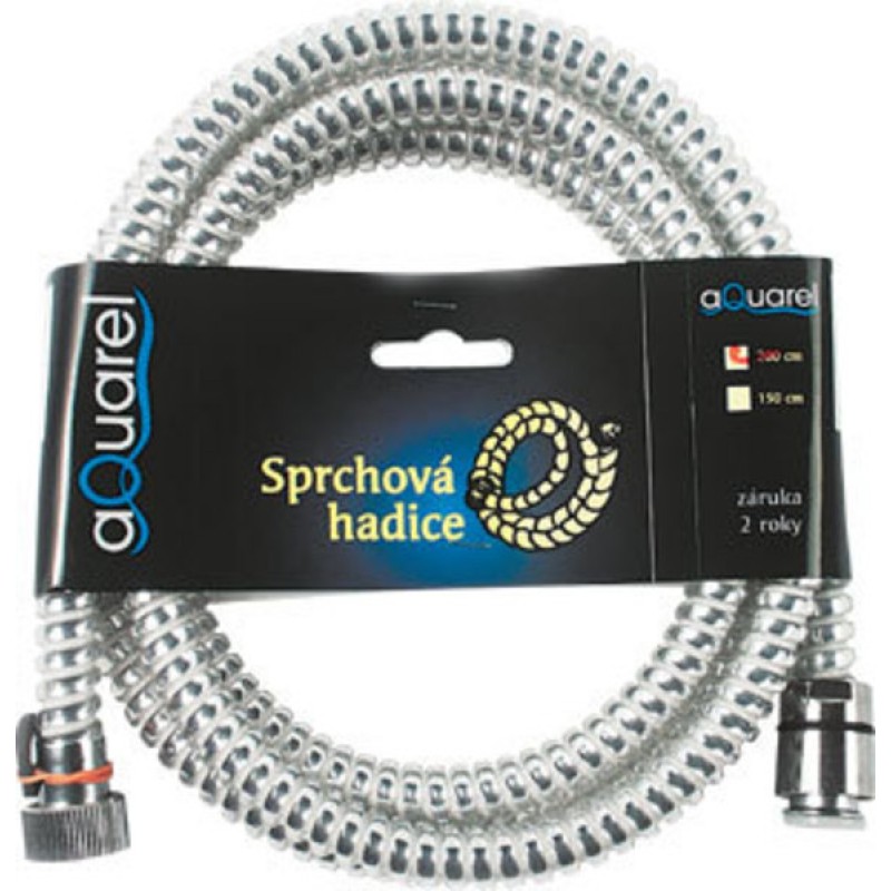AQUALINE SPYRO plastová sprchová hadice, 150cm, chrom 11070