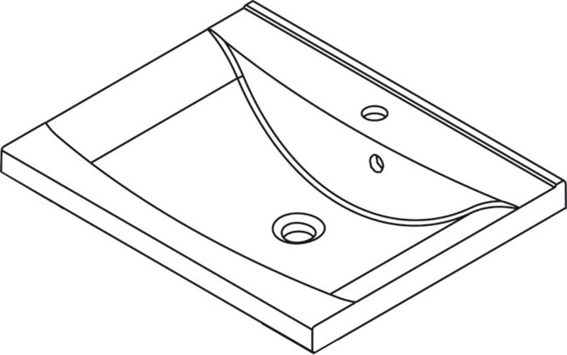 SAPHO LUCIA umyvadlo 60x48cm, litý mramor, bílá 50062