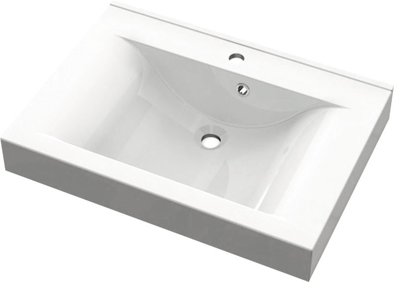 SAPHO NADJA umyvadlo 60x50cm, litý mramor, bílá 68061