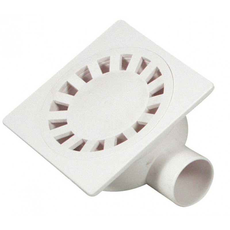 SAPHO Podlahová vpusť 149x149, odpad 50mm, bílá SI50000