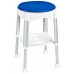 SAPHO SENIOR Stolička otočná, nastavitelná výška, bílá/modrá A0050401