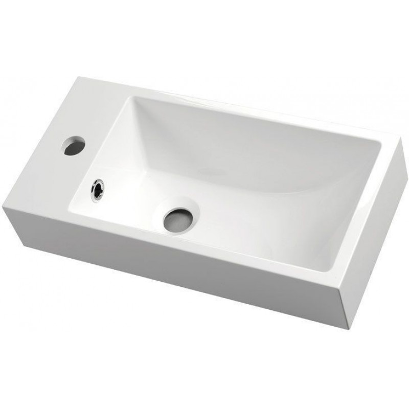 SAPHO ARIANA umyvadlo 50x25cm, litý mramor, levé SM012 SAPHO ARIANA umyvadlo 50x25cm, litý mramor, levé SM012