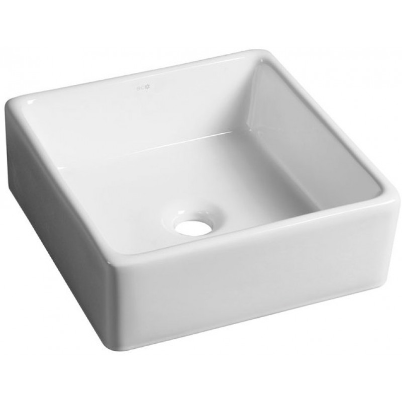 SAPHO UBEGA keramické umyvadlo 38x13,5x38 cm, na desku BH7006