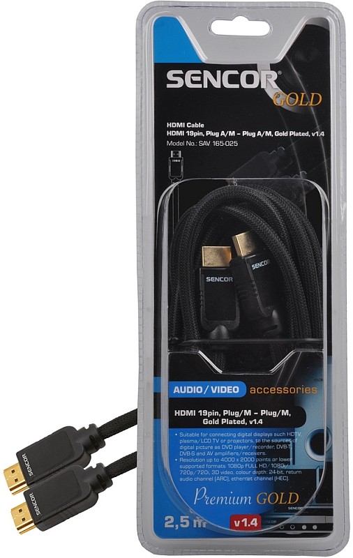 SENCOR AV kabel SAV 165-025 HDMI M-M 2,5M v1.4 PG 35039900