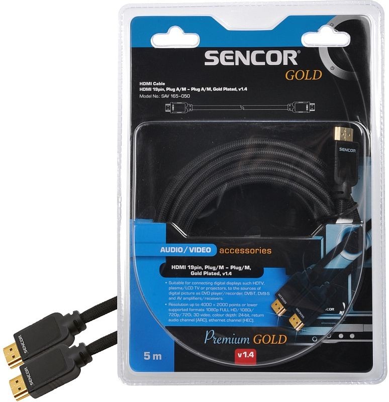 SENCOR AV kabel SAV 165-050 HDMI M-M 5M v1.4 PG 35039911 SENCOR AV kabel SAV 165-050 HDMI M-M 5M v1.4 PG 35039911