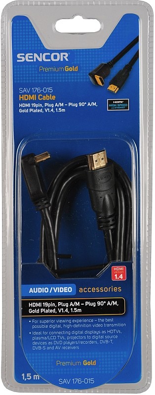 SENCOR AV kabel SAV 176-015 HDMI A-A 90st.V1.4 PG 35040935 SENCOR AV kabel SAV 176-015 HDMI A-A 90st.V1.4 PG 35040935