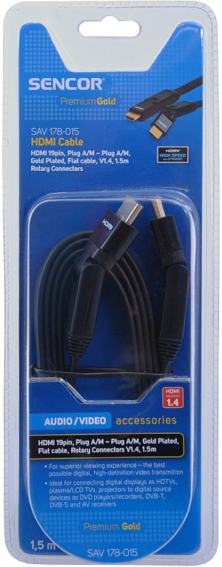 SENCOR AV kabel SAV 178-015 HDMI A-A R.FL.V1.4 PG 35042159