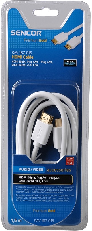 SENCOR AV kabel SAV 167-015W HDMI M-M 1,5M 1.4 PG 35042685