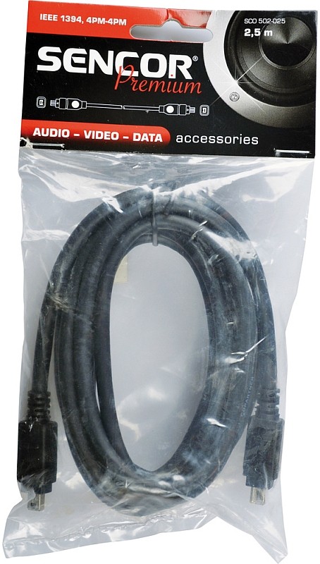 SENCOR Kabel FireWire SCO 502-025 IEEE 1394 4pM-4pM P 35020254