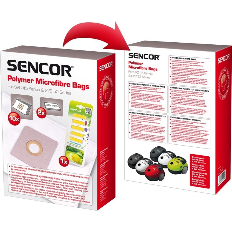 SENCOR SÁČKY SVC 45/52 (10ks)+vůně (5ks) 41000684