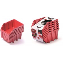 Kistenberg BINEER LONG SET Plastové úložné boxy 6 kusů, 249x158x213mm, červená KBILS25
