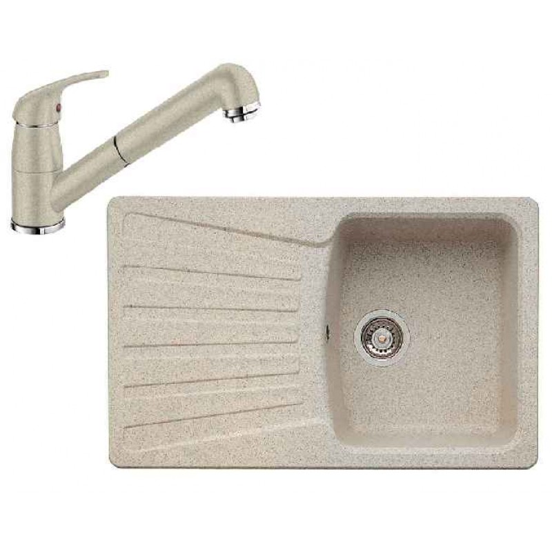 BLANCO SET dřez NOVA 45 S Silgranit + dřezová baterie DARAS-S písek BLANCO SET dřez NOVA 45 S Silgranit + dřezová baterie DARAS-S písek