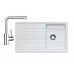 BLANCO SET dřez ZIA 45 SL bílá Silgranit+ dřezová baterie MILA chrom