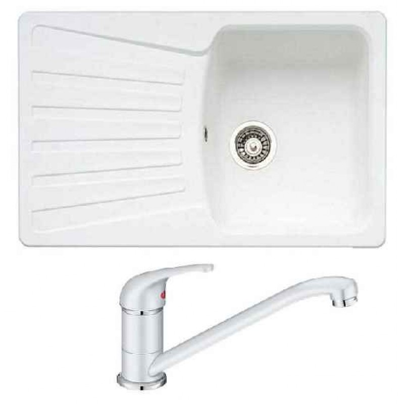 BLANCO SET dřez NOVA 45 S Silgranit + dřezová baterie DARAS bílá BLANCO SET dřez NOVA 45 S Silgranit + dřezová baterie DARAS bílá