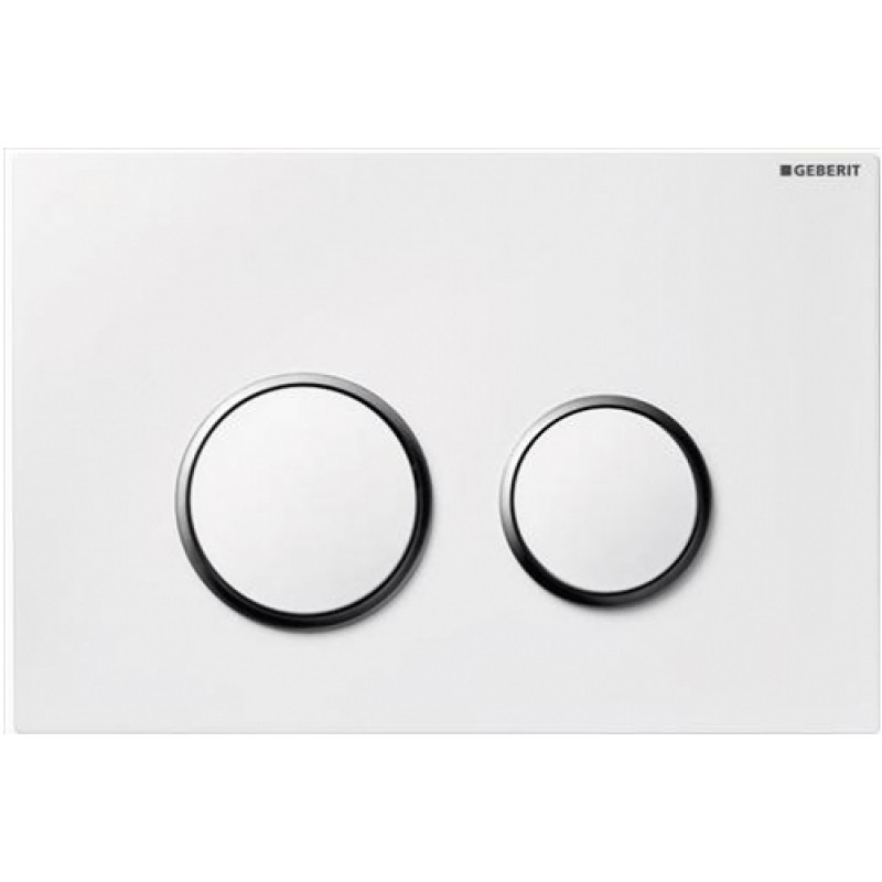GEBERIT - ovládací tlačítko SIGMA 20, plast, bílá/pochrom.lesklá 115.778.KJ.1
