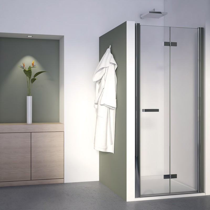 RONAL SLF1 Swing-Line F dvoudílné skládací dveře, pravé, 100cm,chrom/linie SLF1D10005051