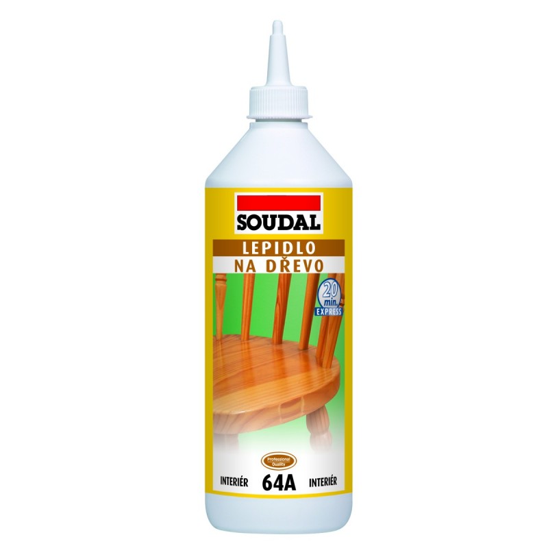 SOUDAL 64A lepidlo na dřevo rychleschnoucí 250 ml, bílá SOUDAL 64A lepidlo na dřevo rychleschnoucí 250 ml, bílá