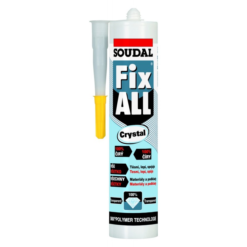 SOUDAL FIX ALL CRYSTAL lepící tmel 290ml, transparentní SOUDAL FIX ALL CRYSTAL lepící tmel 290ml, transparentní