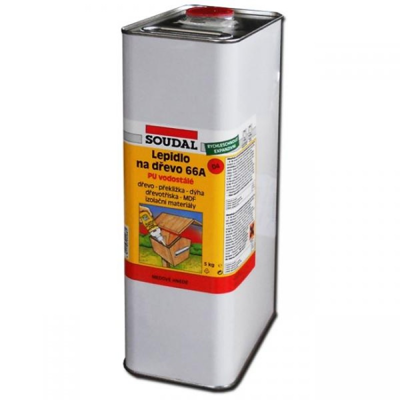 SOUDAL 66A polyuretanové lepidlo na dřevo 5 kg SOUDAL 66A polyuretanové lepidlo na dřevo 5 kg