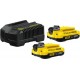STANLEY SFMCB12D2 FatMax Startovací sada V20 2x2,0Ah (2 baterie + nabíječka)