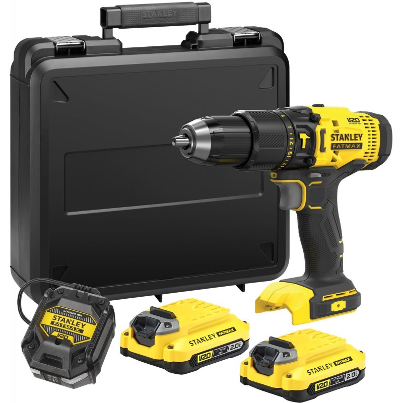 STANLEY SFMCD711D2K FatMax V20 Aku vrtačka s příklepem (60Nm/18V/2x2,0Ah), kufr STANLEY SFMCD711D2K FatMax V20 Aku vrtačka s příklepem (60Nm/18V/2x2,0Ah), kufr
