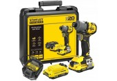 STANLEY SFMCF830D2K FatMax Aku bezuhlíkový rázový utahovák 1/4" (18V/2x2,0Ah), kufr