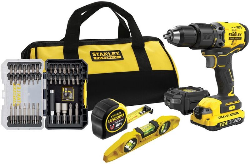 STANLEY SFMCK101D1S FatMax V20 Aku kombinovaná sada (18V/1x2,0Ah), brašna