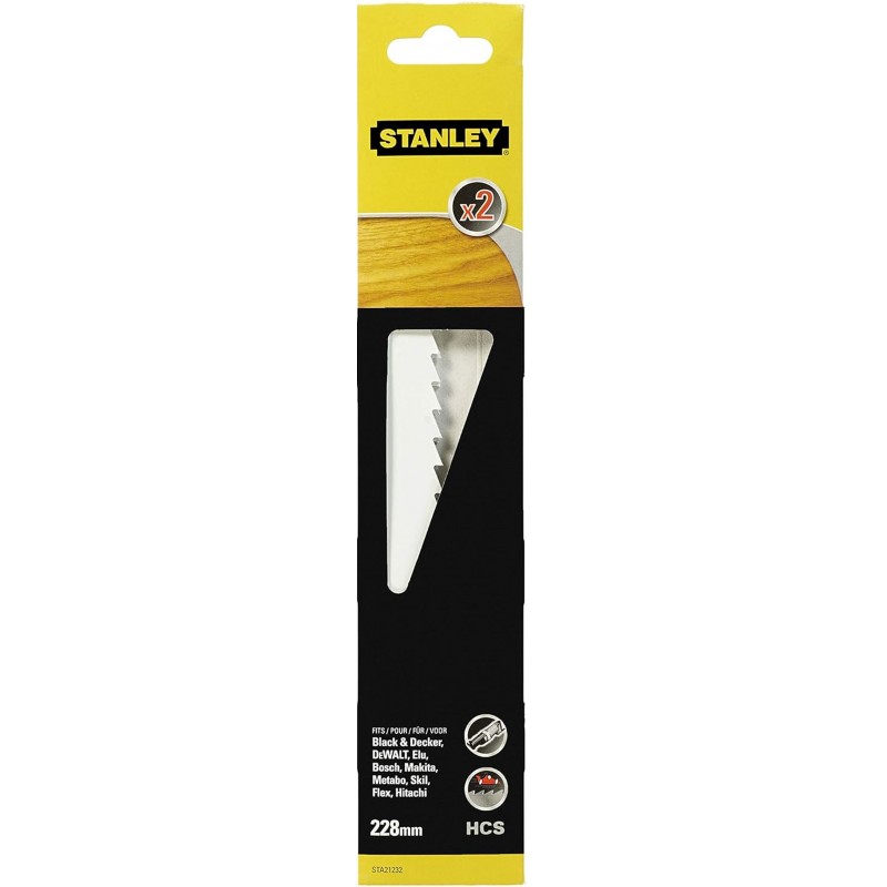 STANLEY STA21232 Pilové listy HCS na dřevo pro mečovou pilu, délka 228mm, 2ks STANLEY STA21232 Pilové listy HCS na dřevo pro mečovou pilu, délka 228mm, 2ks