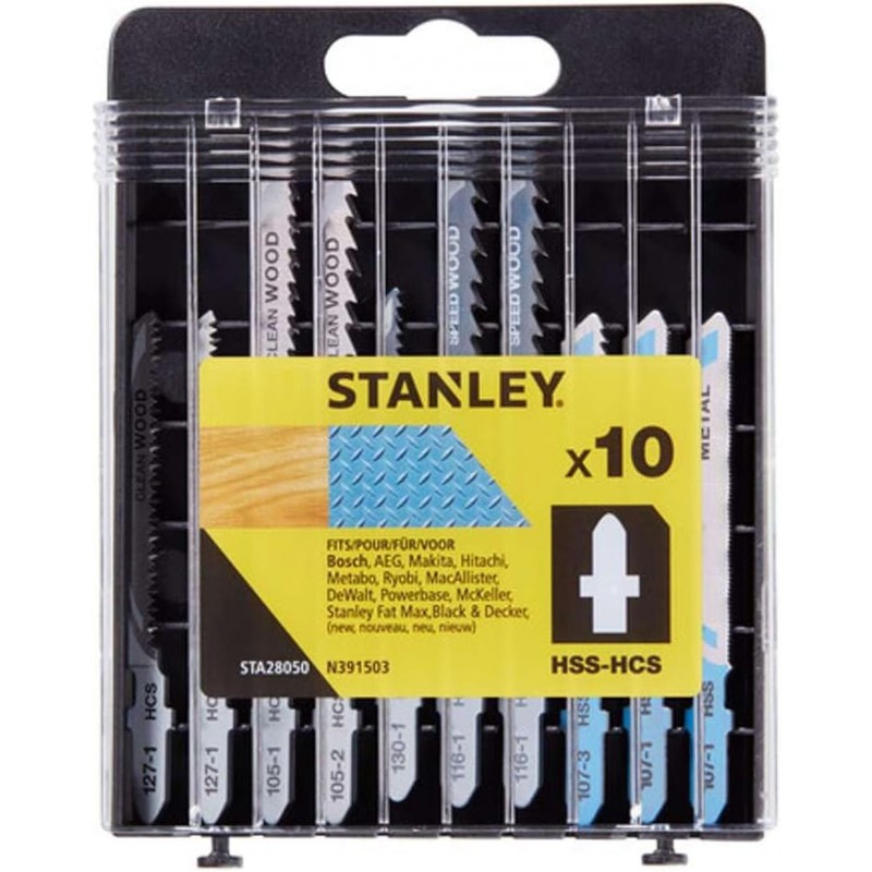 STANLEY STA28050 10dílná sada pilových listů HCS-HSS do dřeva a kovu, uchycení "T" STANLEY STA28050 10dílná sada pilových listů HCS-HSS do dřeva a kovu, uchycení "T"