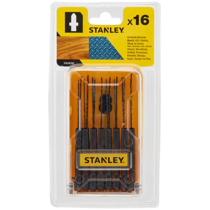 STANLEY STA28160 16dílná sada pilových listů HCS-HSS do dřeva a kovu, uchycení "T" STANLEY STA28160 16dílná sada pilových listů HCS-HSS do dřeva a kovu, uchycení "T"