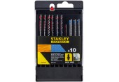 STANLEY STA29240 10dílná sada pilových listů HCS-HSS do dřeva a kovu, uchycení "T"