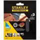 STANLEY STA39262-XJ Brusné mřížky pro excentrickou brusku 125mm, P240, 3ks